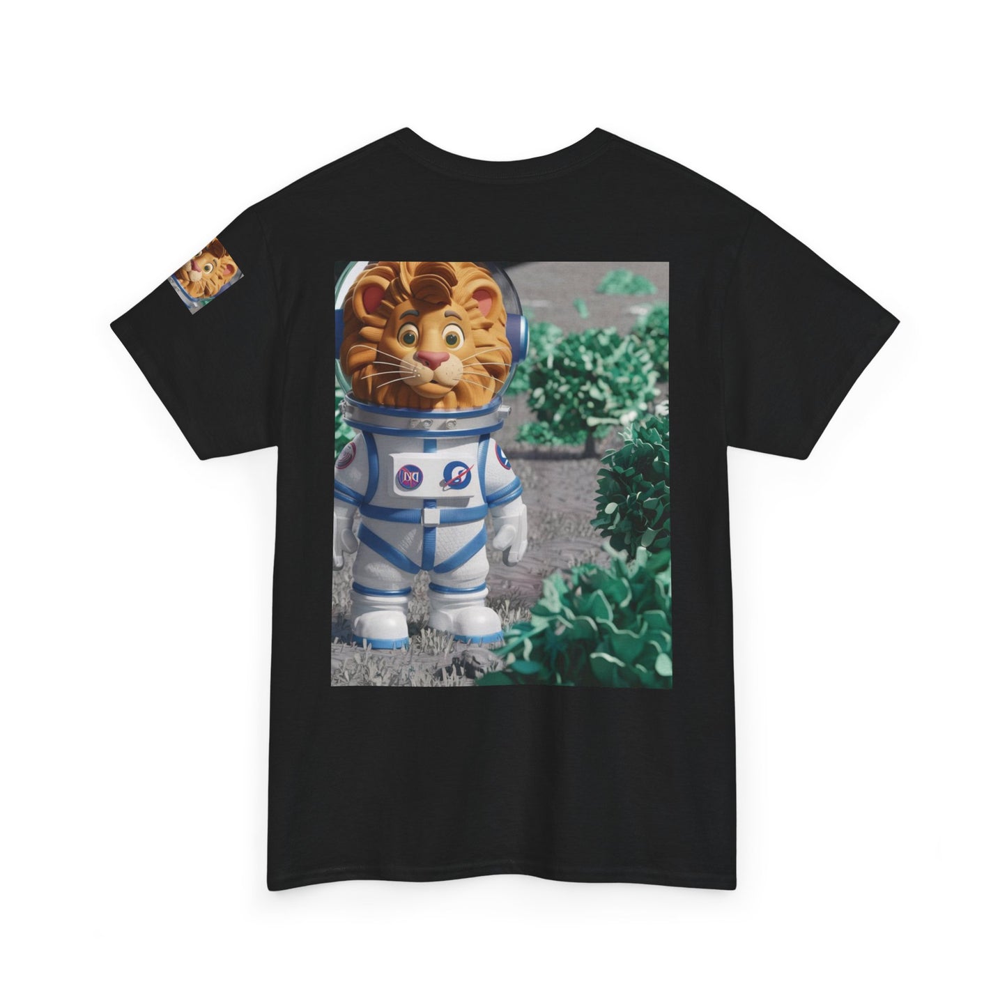Astronaut Lion King Unisex Tee - Wild Bush & Space T-Shirt