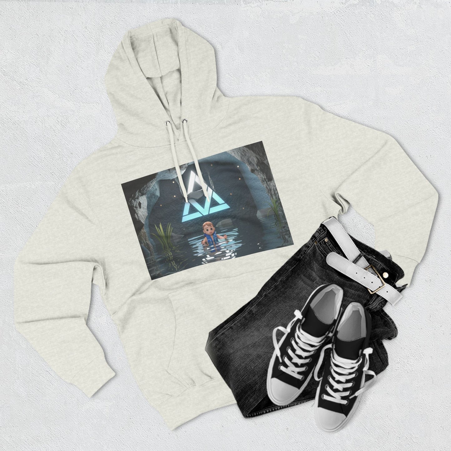 Dreiteiliger Fleece-Hoodie