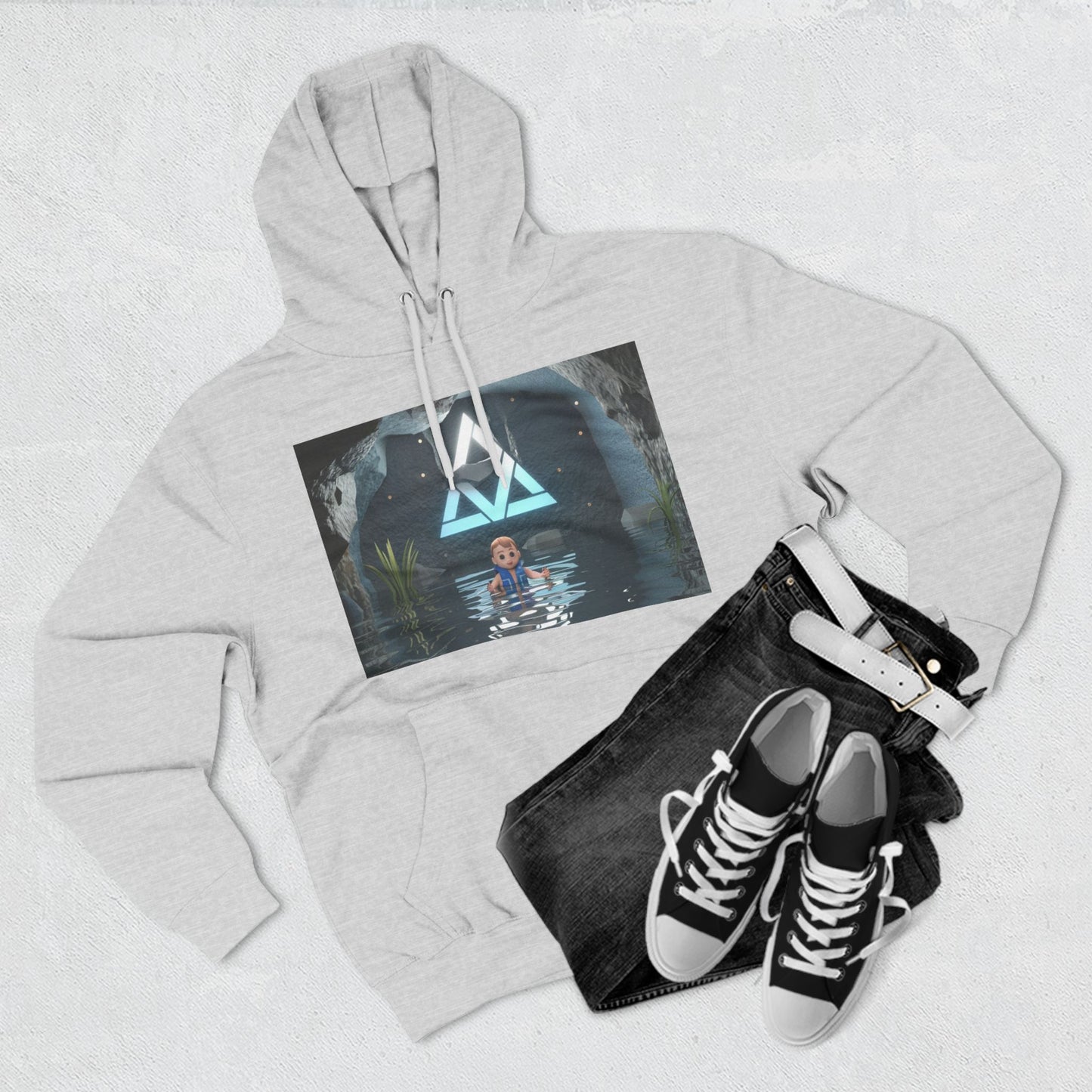 Dreiteiliger Fleece-Hoodie