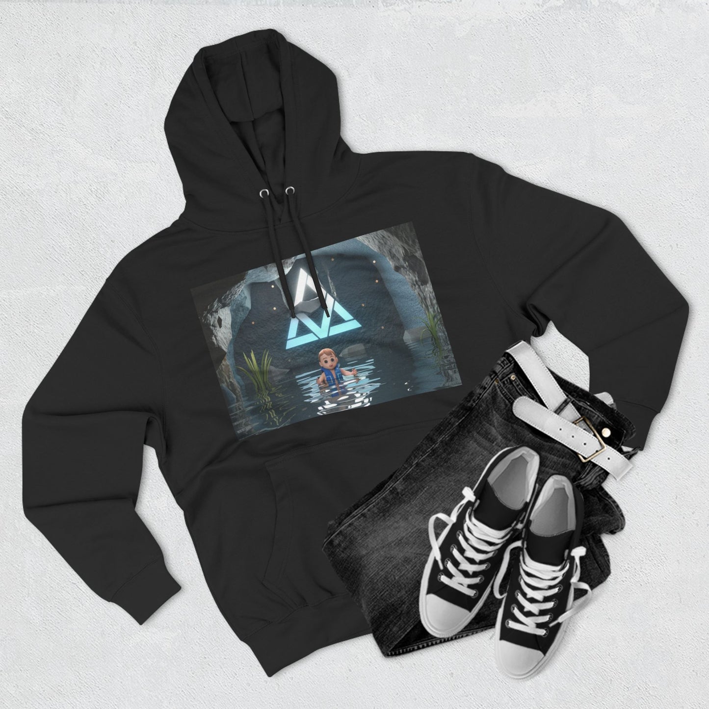 Dreiteiliger Fleece-Hoodie