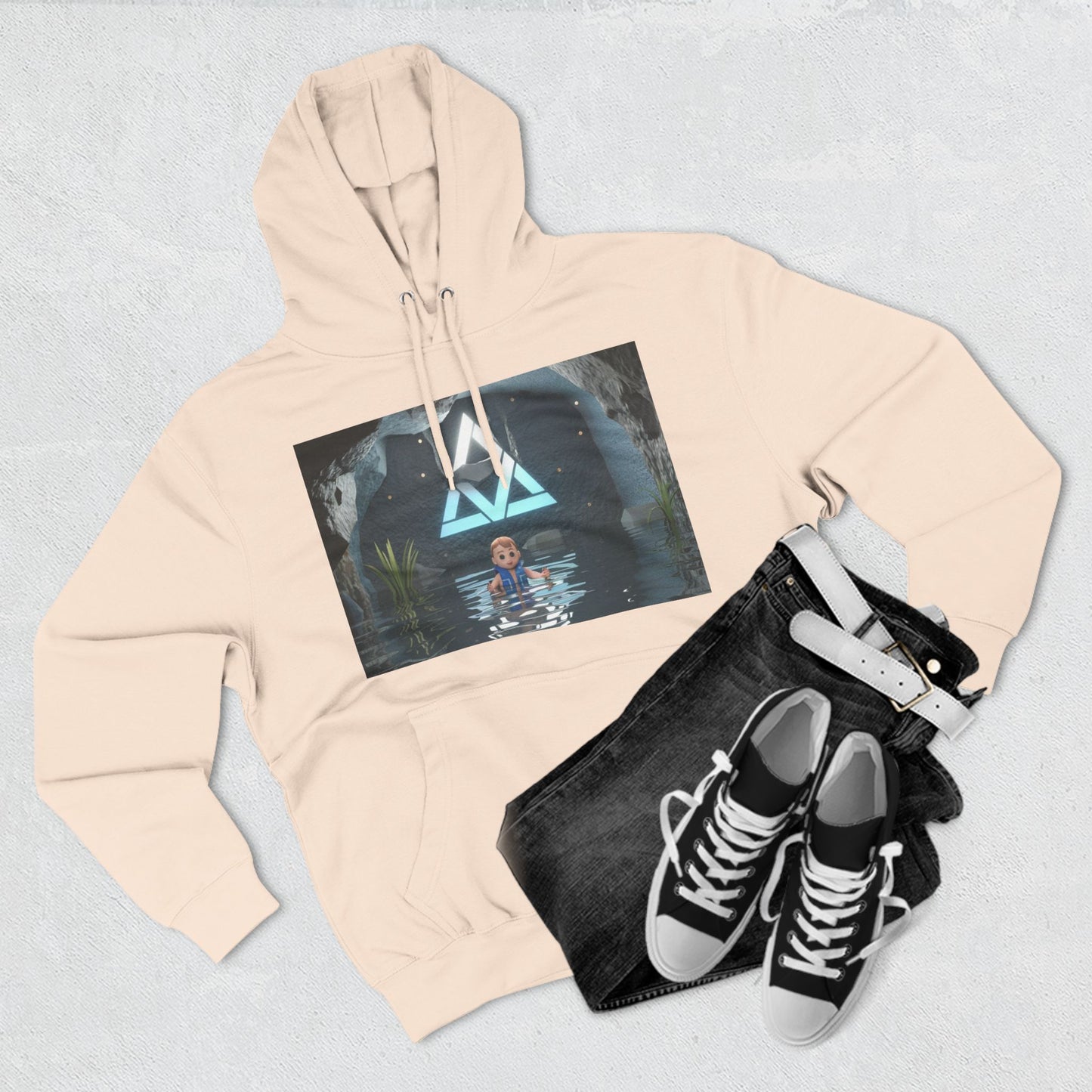 Dreiteiliger Fleece-Hoodie