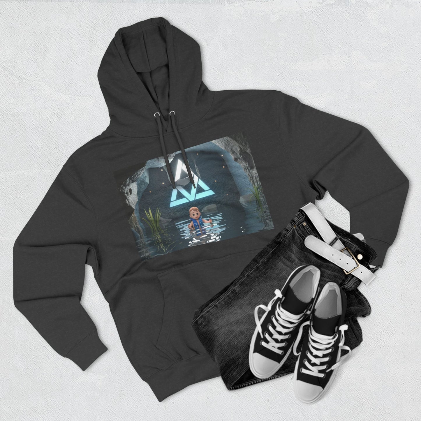 Dreiteiliger Fleece-Hoodie