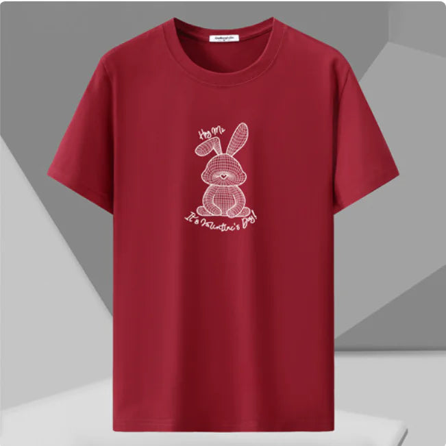 Men's Spring Loose Fit Half-Sleeve T-Shirt (Plus Size)