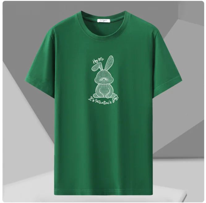 Men's Spring Loose Fit Half-Sleeve T-Shirt (Plus Size)