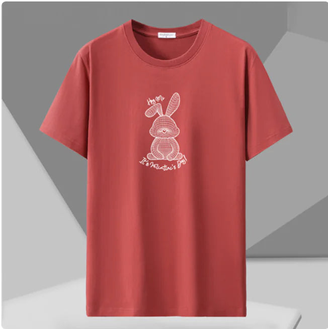 Men's Spring Loose Fit Half-Sleeve T-Shirt (Plus Size)