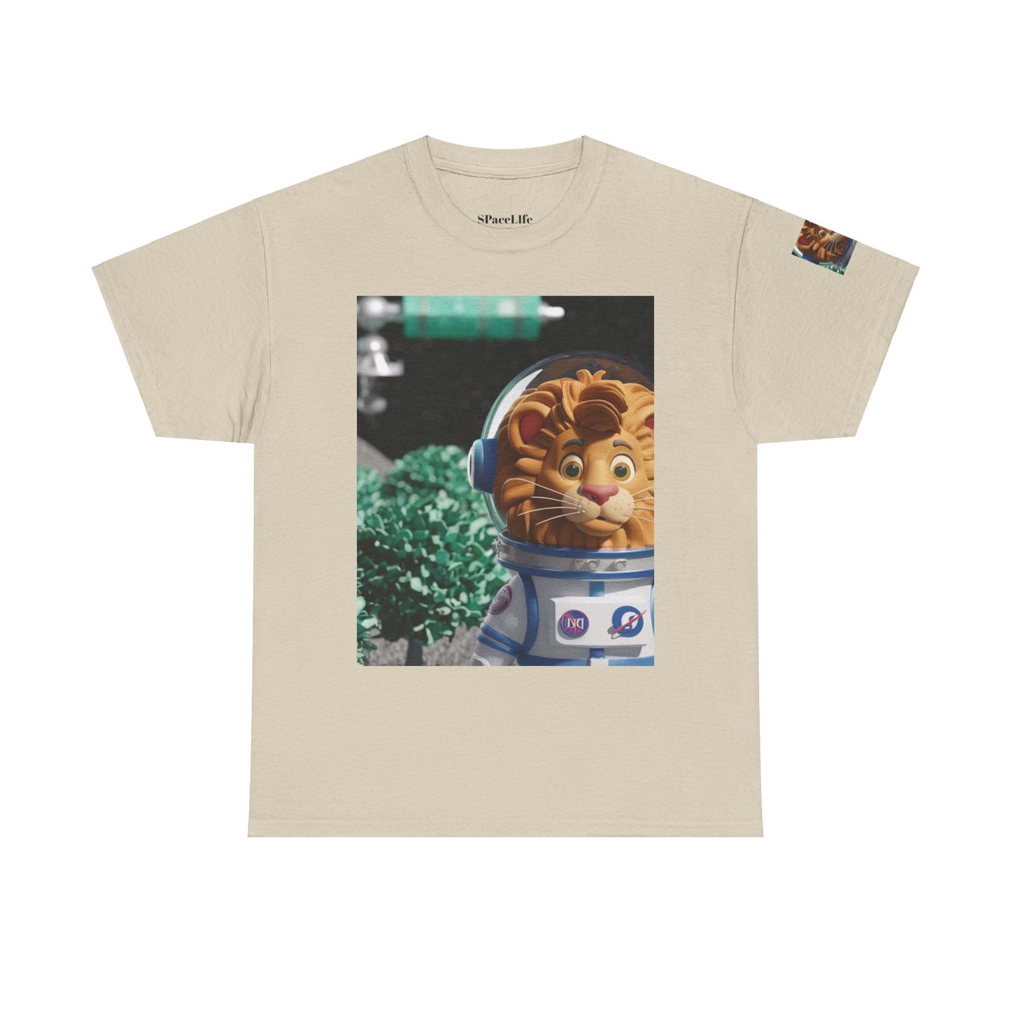 Astronaut Lion King Unisex Tee - Wild Bush & Space T-Shirt