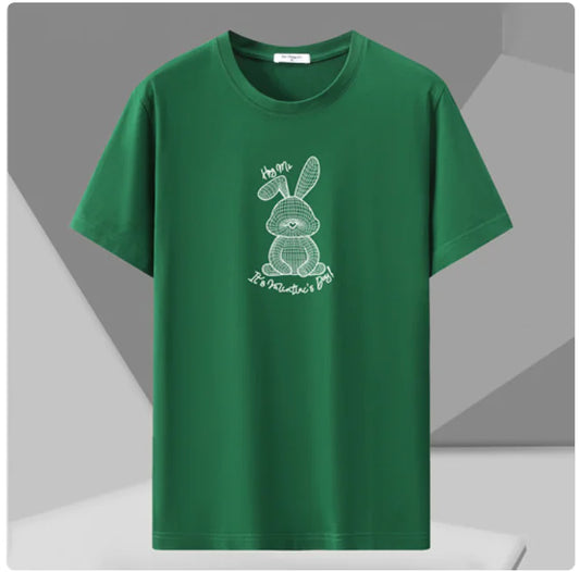 Men's Spring Loose Fit Half-Sleeve T-Shirt (Plus Size)